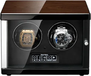 Winder for 2/4/6/9 mode Automatic Watches, Ultra-Quiet Motor, LCD Touchscreen, LED Illumination, Remote Control, Fits Men & Women's Watches Watch 