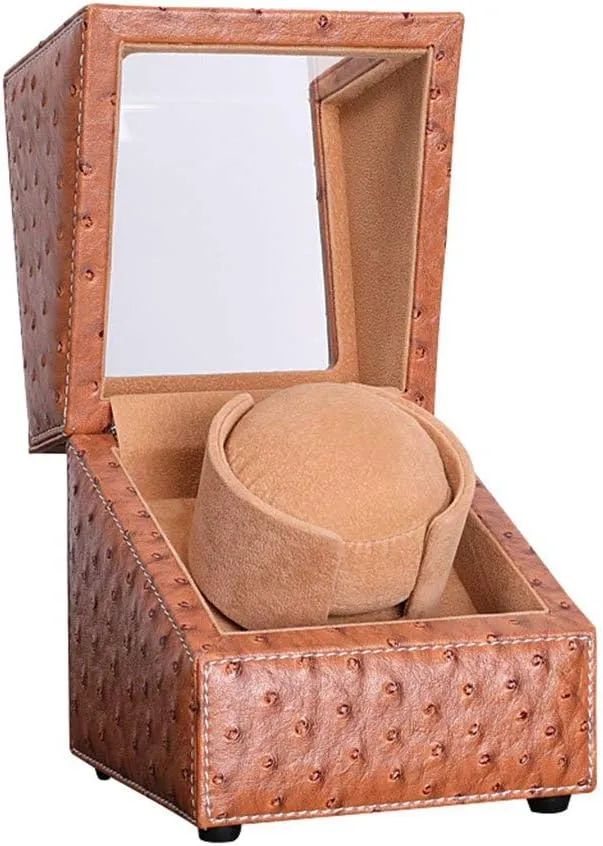 Winder Watch behaviorism fertilization fascinating concur braid Box Watch Winders Watch Winder Boxes Mechanical Watch Ostrich Skin Automatic Winding Mechanical Watch Box Watch Box Watch 