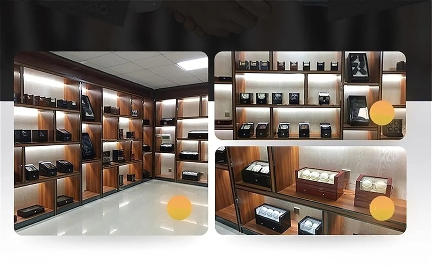 Winders for Automatic WatchesBeige-4 0 Watch Display Box Wood Watch Winder with weedy Soft Flexible Watch Pillow,4 Winding Spaces Watch 