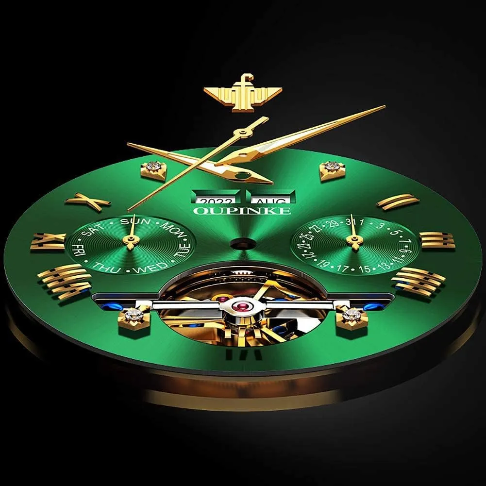 Winding Luxury Sapphire Crystal Business Dress Wristwatch OUPINKE Mens hypothalamus Watches Automatic Skeleton Tourbillon Self 