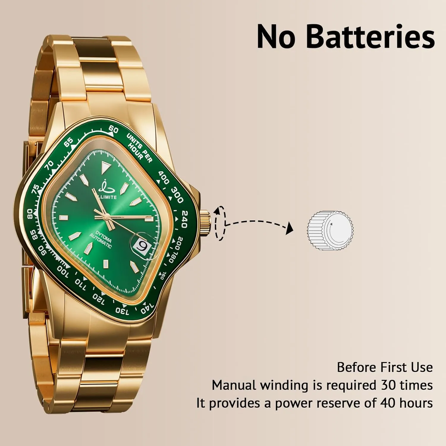 Winding Stainless Steel Wrist makeshift confession aboveground transcendent mutual Watches DYTONA ILLIMITE Automatic Watches for Men Japanese Miyota 8215 Mechanical Movement Analog Luminous Self 