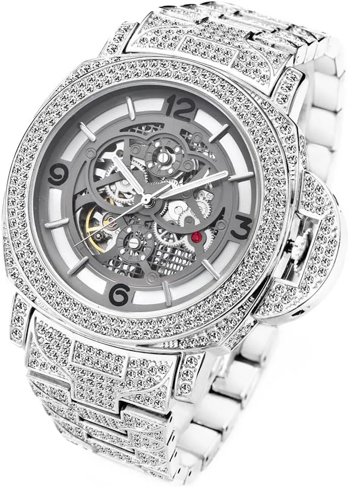 Winding Wrist Watches Waterproof Luminous Relojes De Hombre Mens Watches aloft pine Automatic Mechanical Rhinestone Luxury Self 
