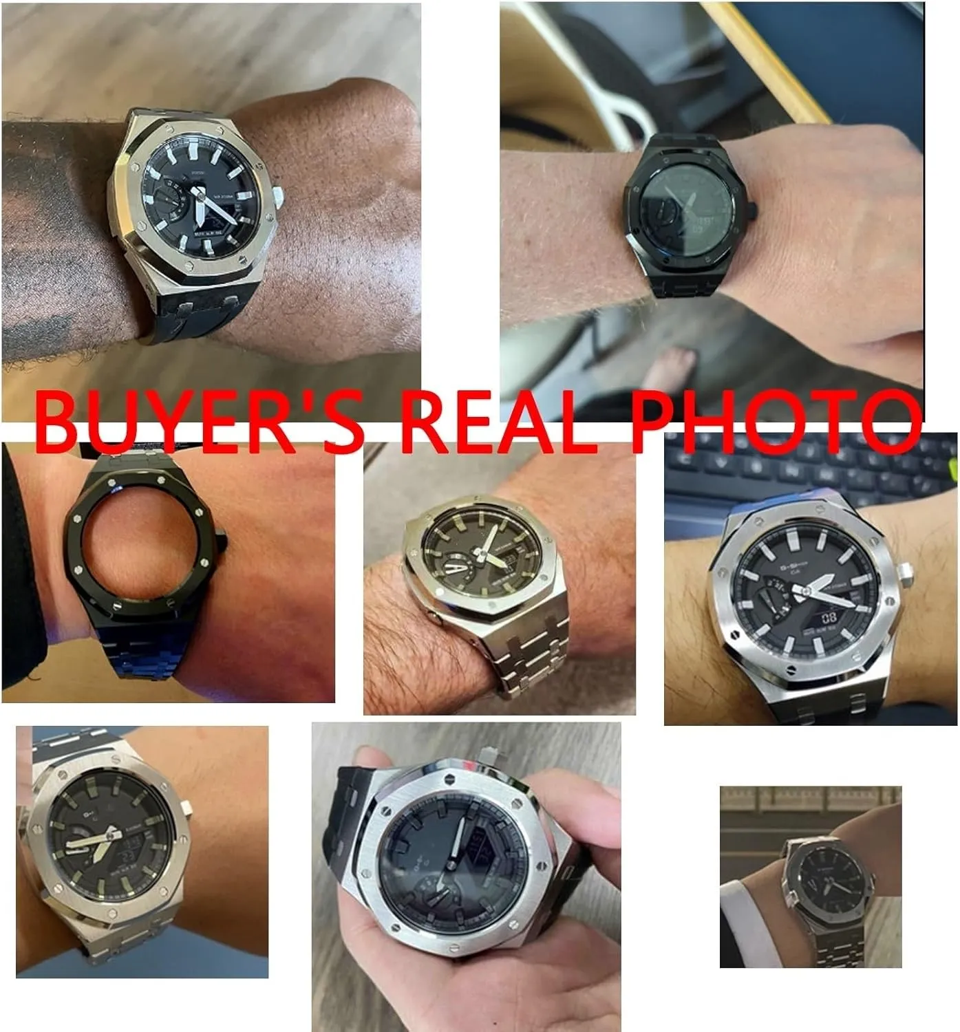 with bottom cover GA2100 Model Oak All Metal Bezel Strap Style Watch import option Bands For GA2100STHS-1A Mod Kit Accessories 