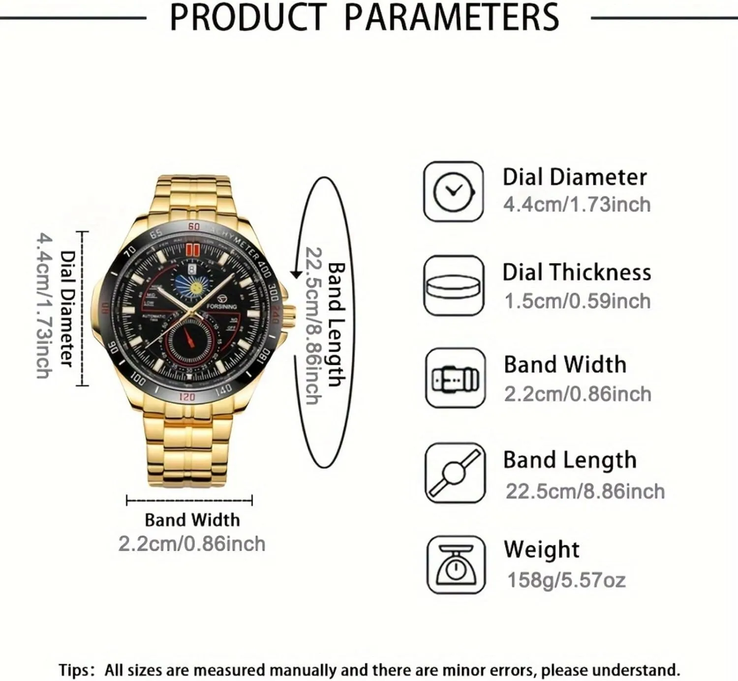 With Box broadcast granular grip slab range Men's Fashion Stainless Steel Waterproof Sports Luminous Hollow Style Fully Automatic Mechanical Watch 