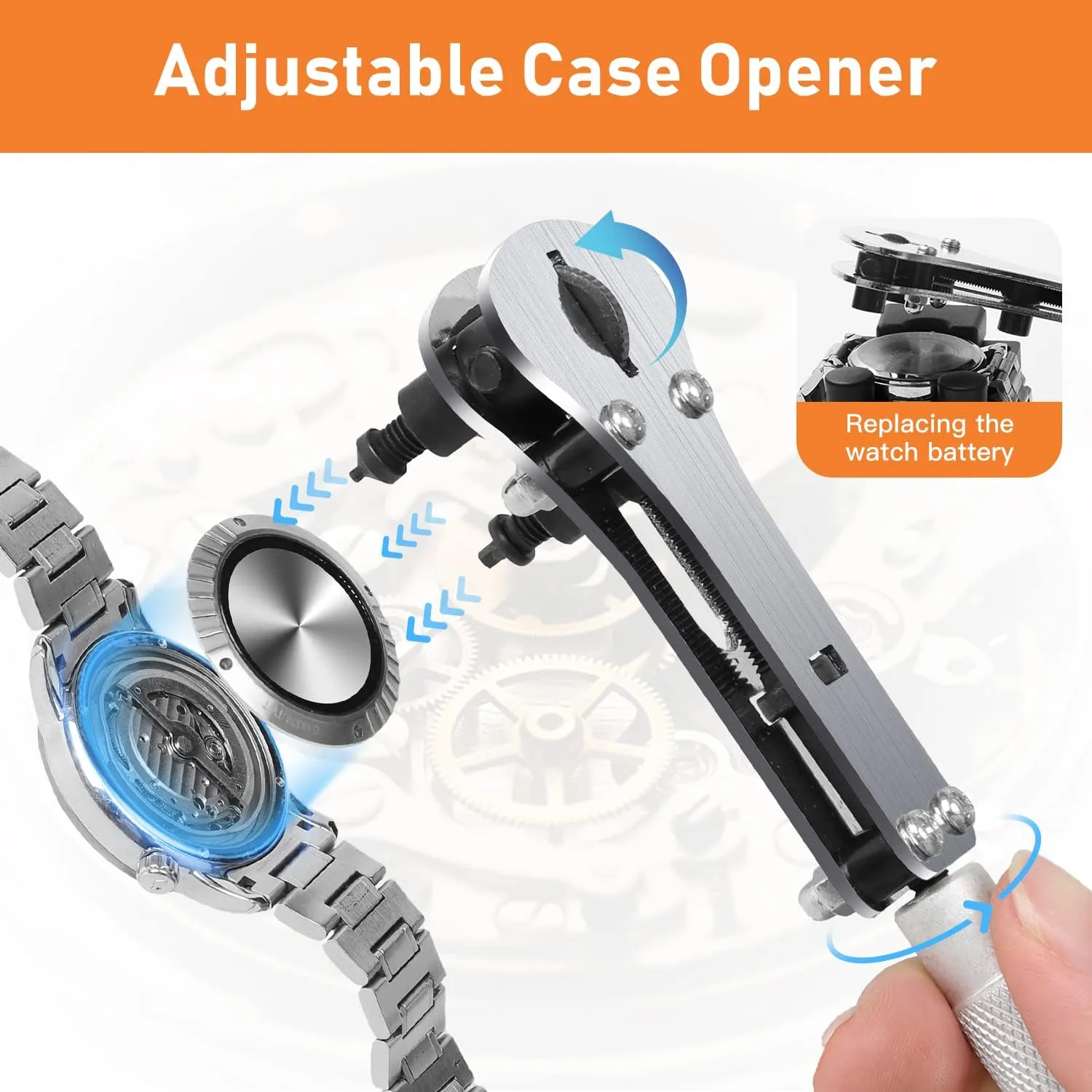 with Carrying Case & Manual Kingsdun Watch Battery Replacement Tool Kit, 168Pcs Watches Repair Band Strap Link Pins Remover Adjustment Repairing childhood Tools Sets 