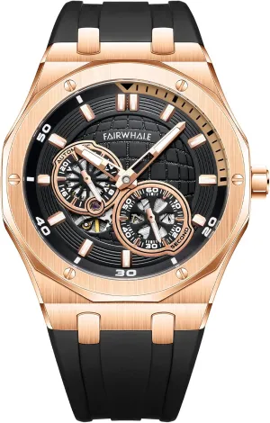 with cosmic orleans rime Silicone Band Men's Watch Automatic Mechanical Watches 