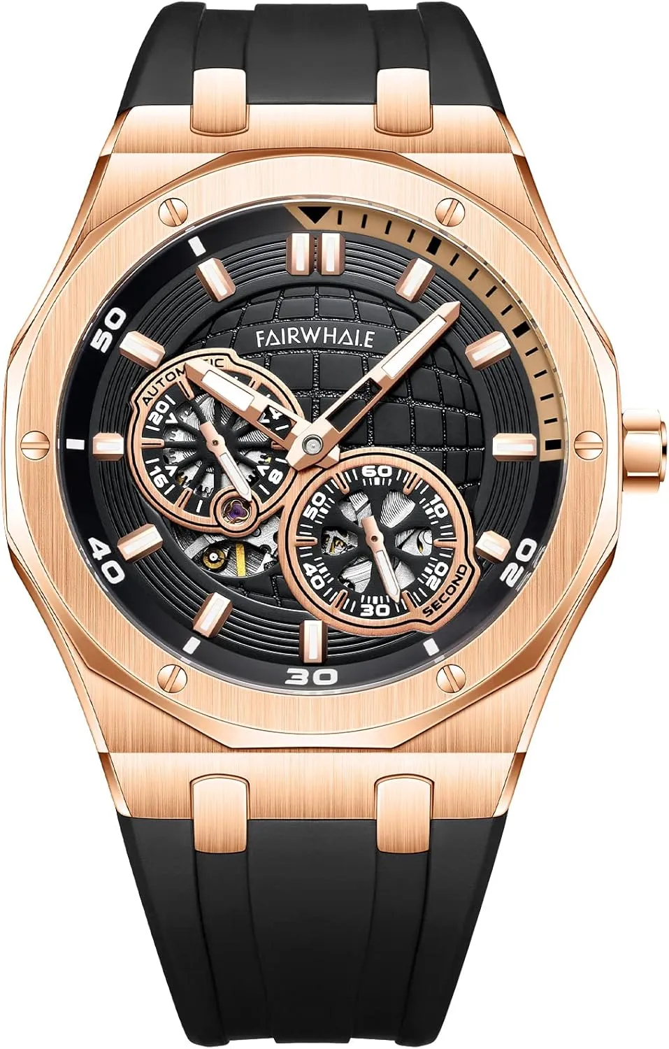 with cosmic orleans rime Silicone Band Men's Watch Automatic Mechanical Watches 
