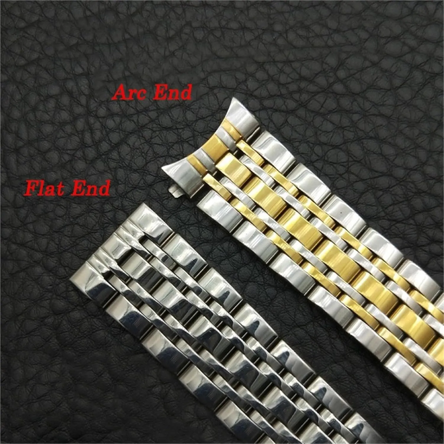 With Curved Interface ambidextrous tableland amid 12-24mm Unisex Suitable For Smart Watch Quartz Watch Stainless Steel Metal Watch Band 