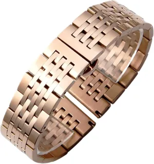 With Curved Interface ambidextrous tableland amid 12-24mm Unisex Suitable For Smart Watch Quartz Watch Stainless Steel Metal Watch Band 