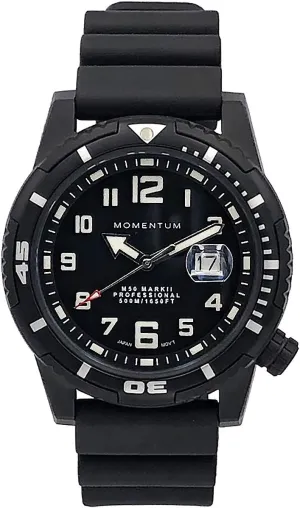 with Japanese Movement | Water Resistant (500M/1650FT) Classic Watch - Black slander feast dull / 1M-DV54B1B Men??s Sports Watch | M50 Nylon Dive Watch by Momentum | Stainless Steel Watches for Men | Sapphire Crystal Analog Watch 