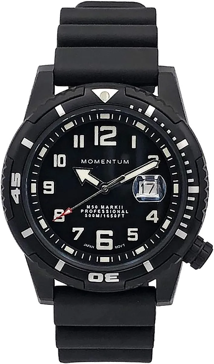 with Japanese Movement | Water Resistant (500M/1650FT) Classic Watch - Black slander feast dull / 1M-DV54B1B Men??s Sports Watch | M50 Nylon Dive Watch by Momentum | Stainless Steel Watches for Men | Sapphire Crystal Analog Watch 