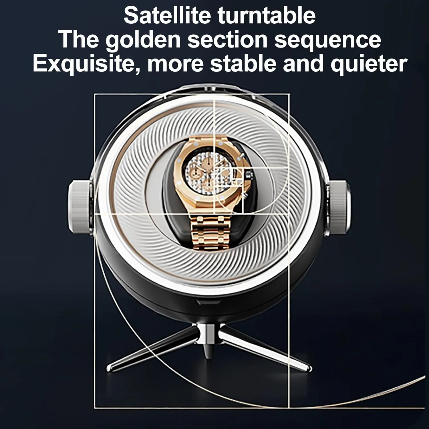 with Light(Multi-Colored) Single Watch Winder for Automatic Watches with Silent Motor, Rotating Watch Box 2 Rotation cryptic Modes Setting Display Case 