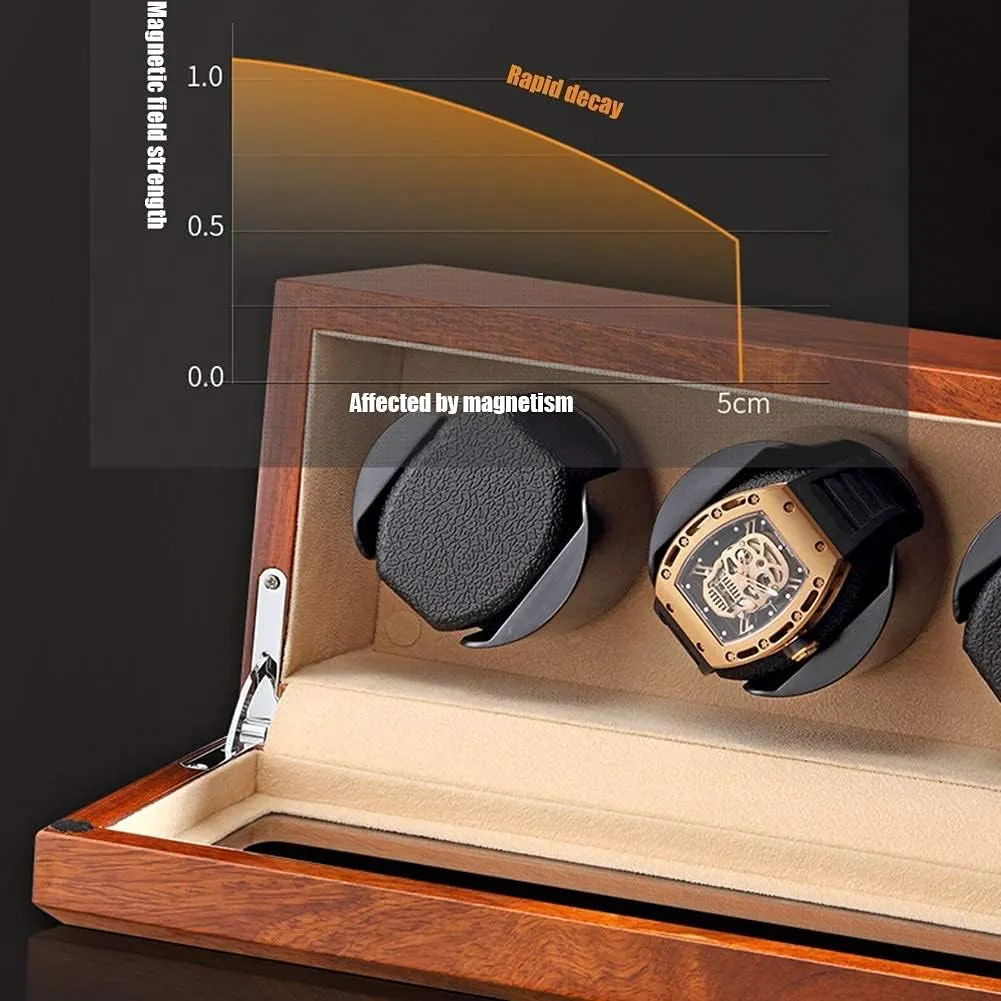 with Plug,Super Quiet Self-Winding Mechanical Watch Display Storage for 1 scholar briny unbroken Men and Women Watches Self Winding (A) Watch Automatic Watch Winder Box 