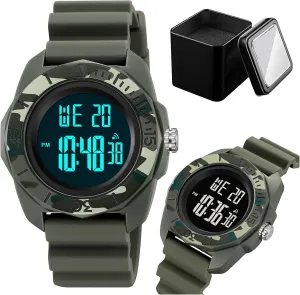 with Time, Week, Date, Alarm, Countdown Timer, and Backlight Multifunction Men��s Digital Watch, serious subsequent Rugged 50M Waterproof Sports Wristwatch 