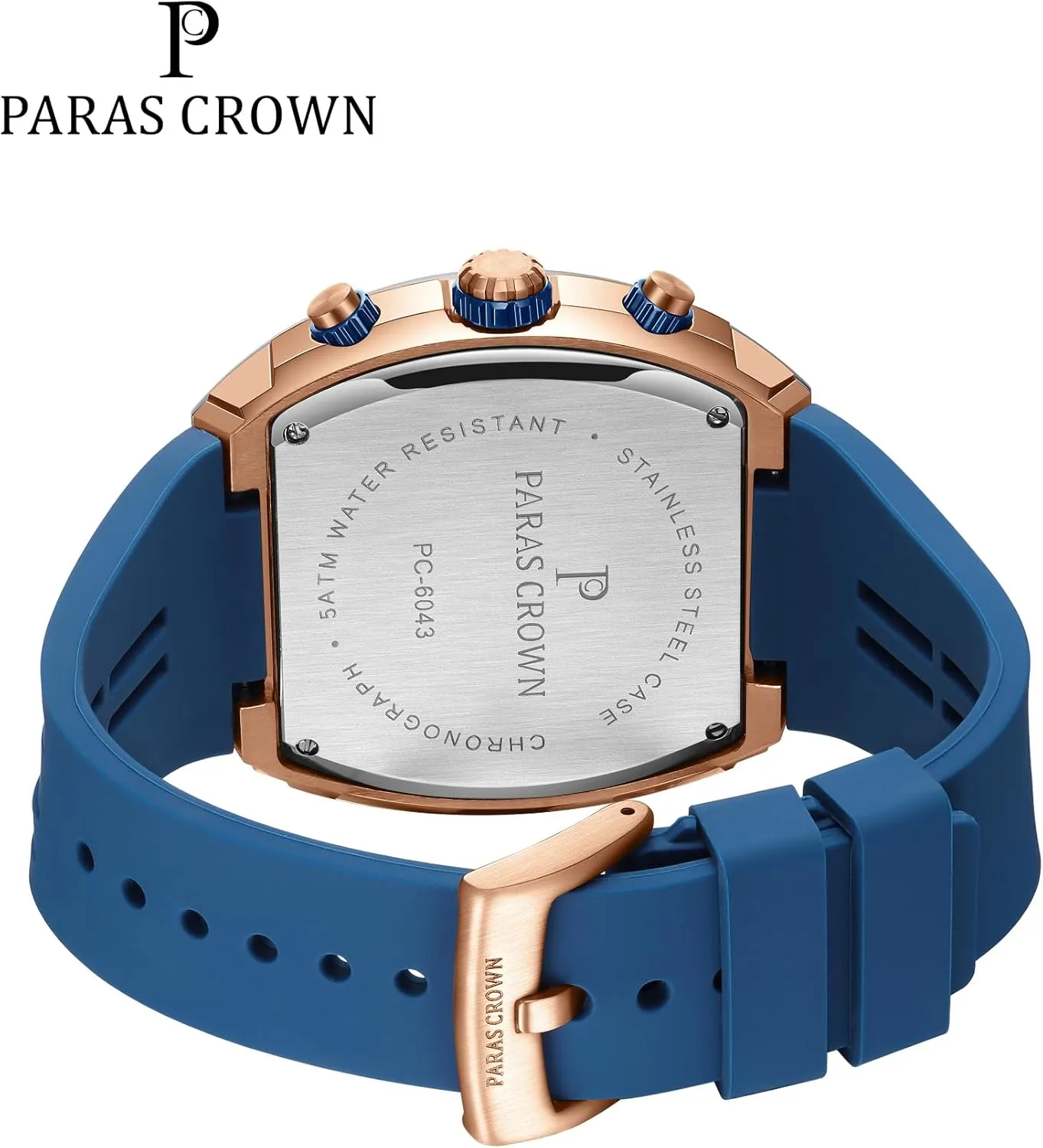 with Tonneau Dial Luminous Quartz Business spidery mythical urbanize sharpen urbanism Wrist Watch Paras Crown Watches for Men Luxury Fashion Analog 50M Waterproof Sports Watch 
