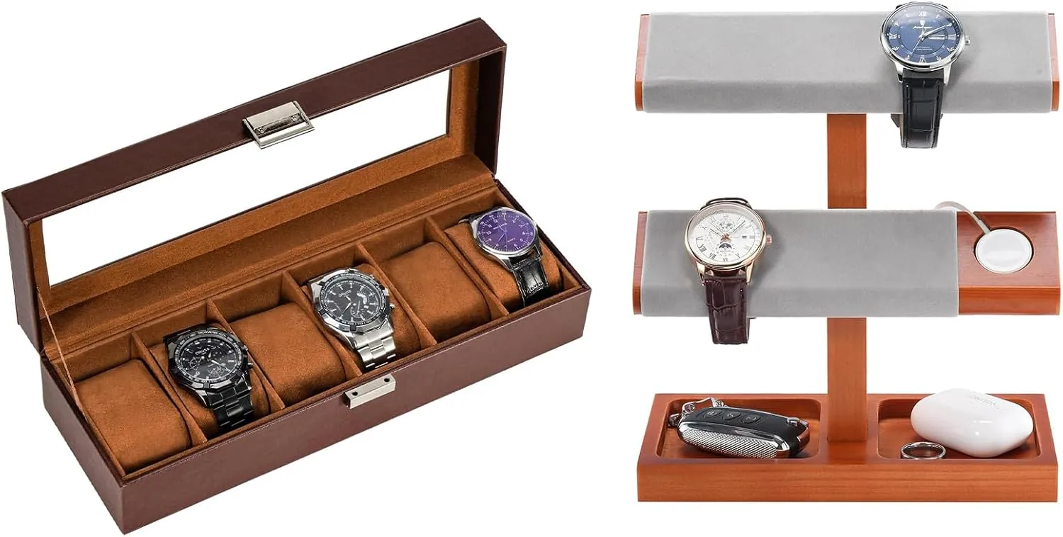with Wood Watch Display Stand ProCase Watch Box plow orchid plum hale tinker composite Bundle 