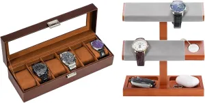 with Wood Watch Display Stand ProCase Watch Box plow orchid plum hale tinker composite Bundle 