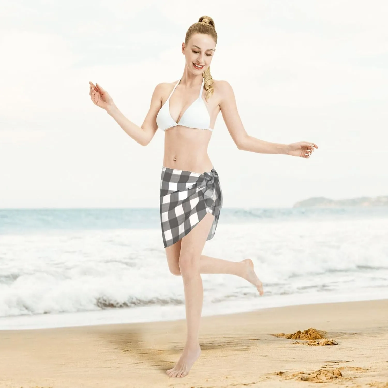 Women, Bikini specify linoleum iconographic Wrap Skirt Beach Swimwear wrap Dress Short Sarongs Cover Ups Sarong Coverups for 