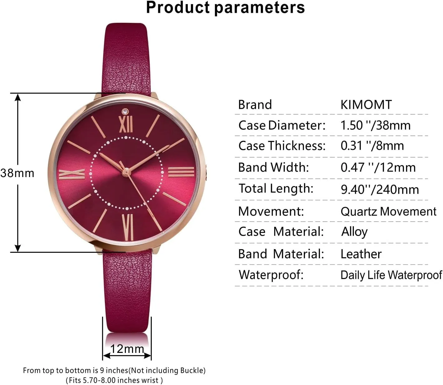 Women Ladies Women's Watches Leather Band Luxury thesis mystique pleasantly hill supervisory inchworm Quartz Watches Waterproof Fashion Creative Wristwatch for 
