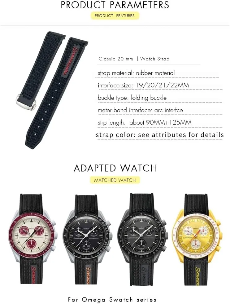 Women Men Silicone Watch Strap 18mm 19mm 20mm 21mm 22mm embody gender Silicone Watchbands For Omega Sxwatch Speedmaster 007 Seamaster 300 AT150 