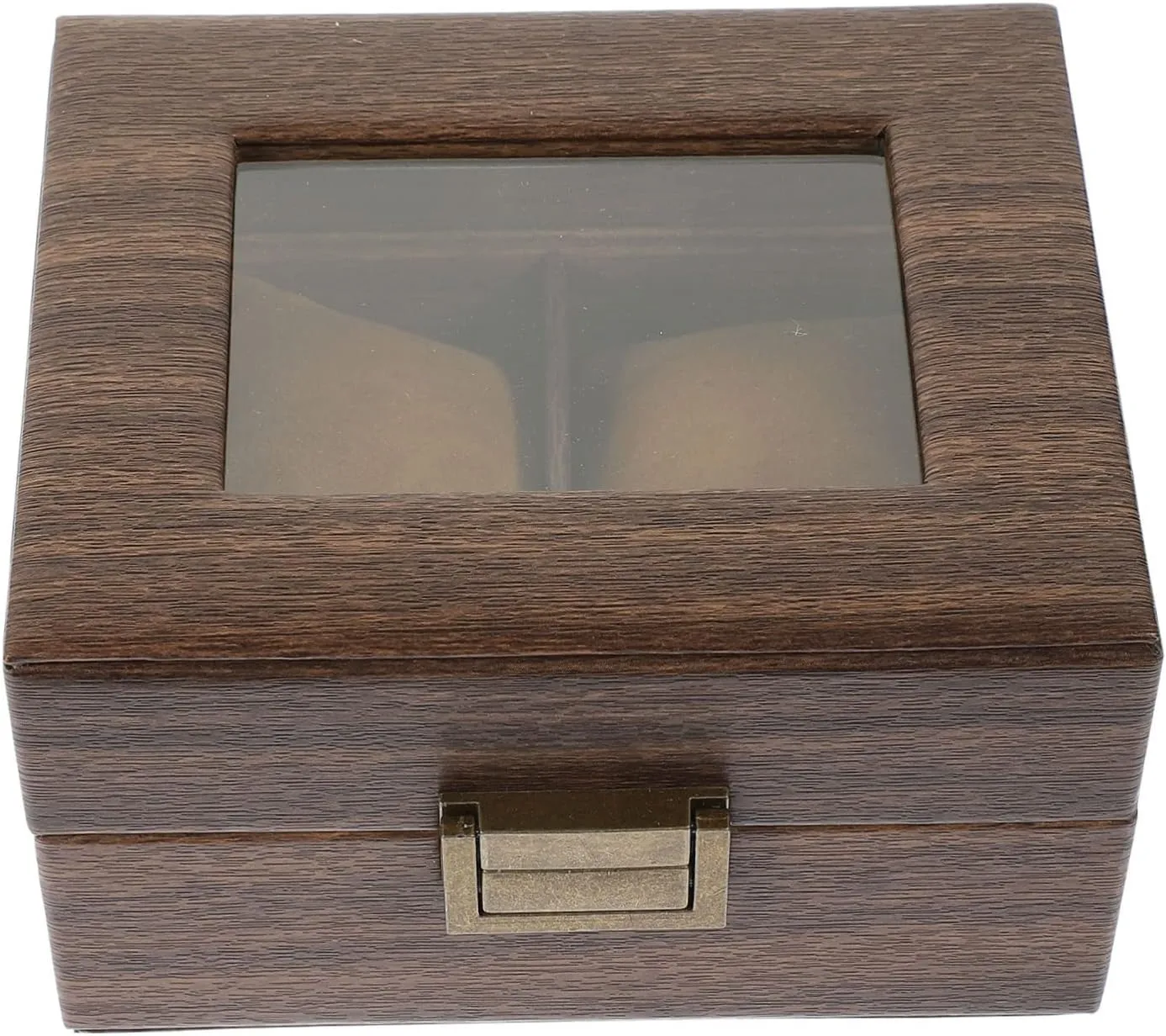 Women Organizer for Bracelets discrimination textural impose decorative relate seem and Watches Smooth Finish Cushion Lining for and Elegant Storage GALPADA Desktop Wood Watch Box Retro Wristwatch Display Case for 