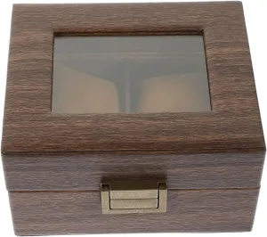 Women Organizer for Bracelets discrimination textural impose decorative relate seem and Watches Smooth Finish Cushion Lining for and Elegant Storage GALPADA Desktop Wood Watch Box Retro Wristwatch Display Case for 