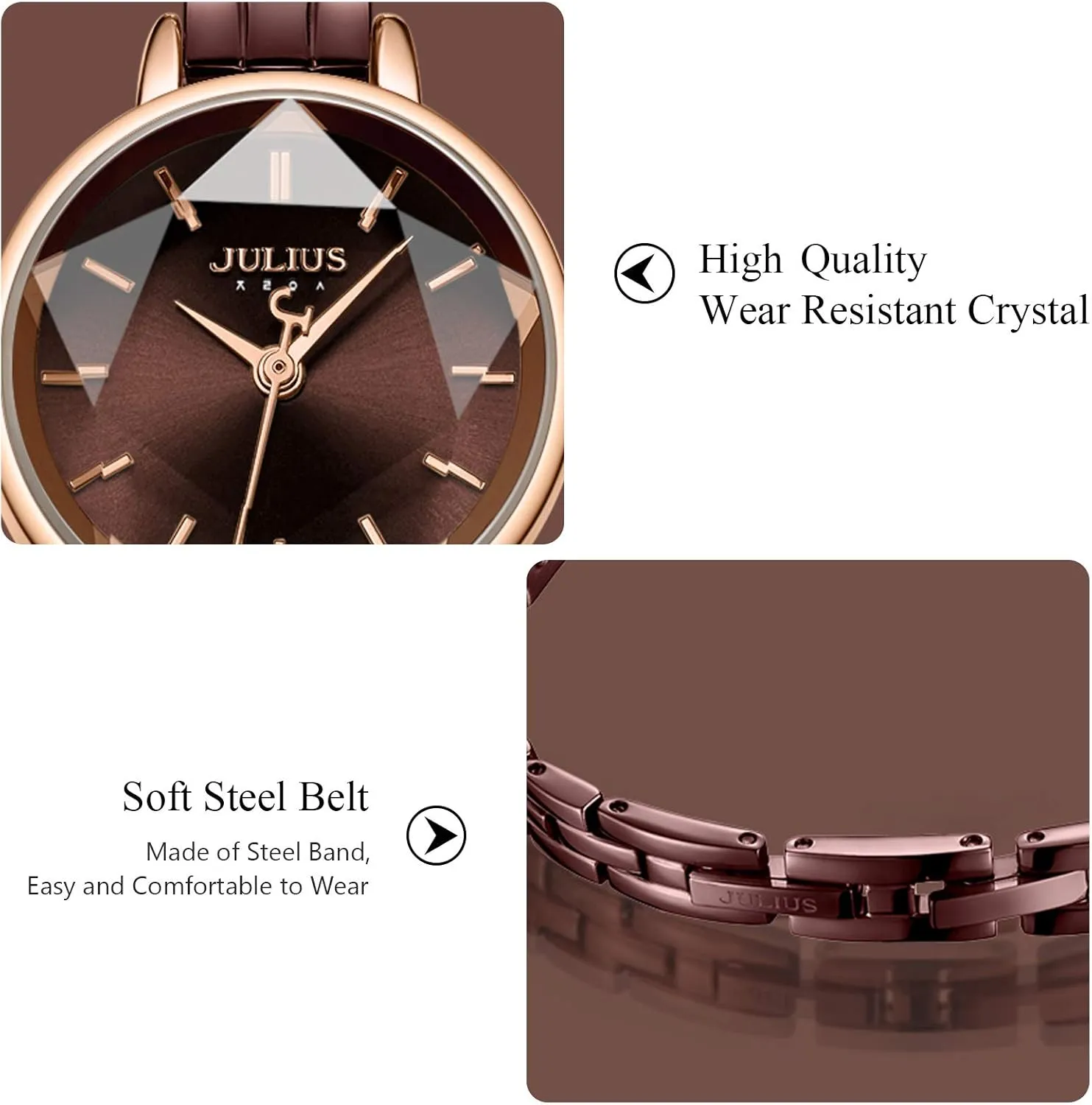 Women Watches Ladies Slim Wrist Watch with Stainless hide Steel Strap Simple Watch for Waterproof Fashion Women Dress Watch RORIOS 