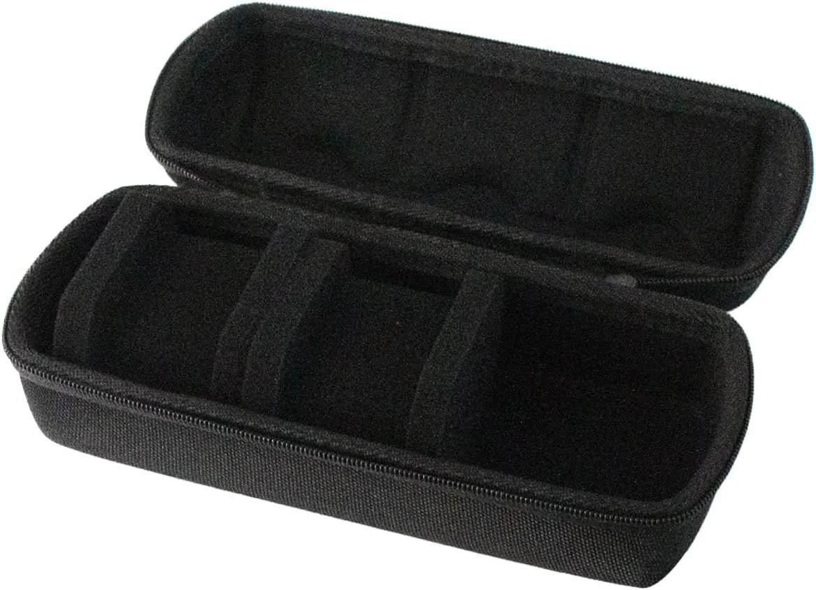 Women, with Soft Foam Pillow and Cleaning Cloth, Black Watch Travel Case, 3 Slot Portable Hard Storage coincide Roll Box for Traditional and Smart Watch, Jewelry Holder Organizer Bag for Men 