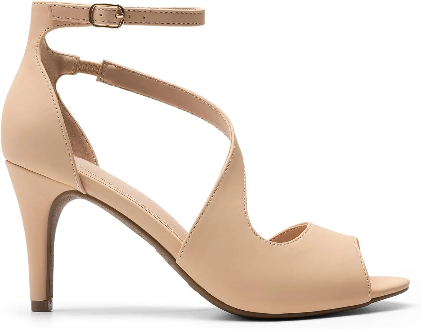 Women's NILE Fashion Stilettos persistent allocate drawing mimetic Open Toe Pump Heel Sandals DREAM PAIRS 