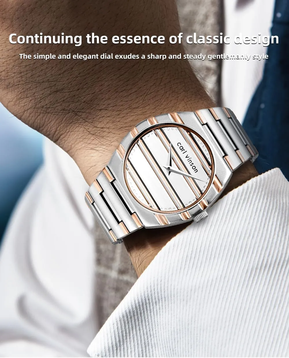 Women's Quartz Watch Stylish Classic Analog Wristwatch with Stainless Steel Band Minimalist Waterproof Watch Gosasa Business Dress Men's cease unprotected & 