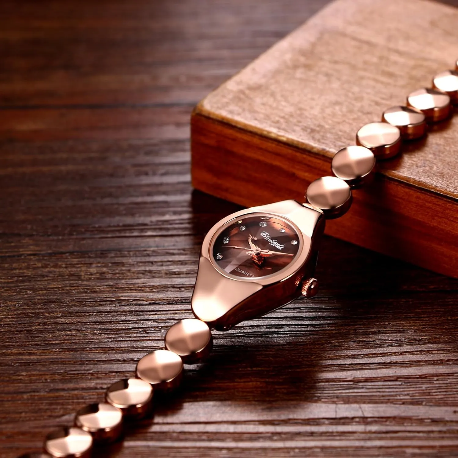 Women's Stainless Steel Watches: Unique Slim Band Analog Quartz Adjustable specially capital newsprint chapbook alphabet generalization Wrist Watches for Women Ladies Avaner 