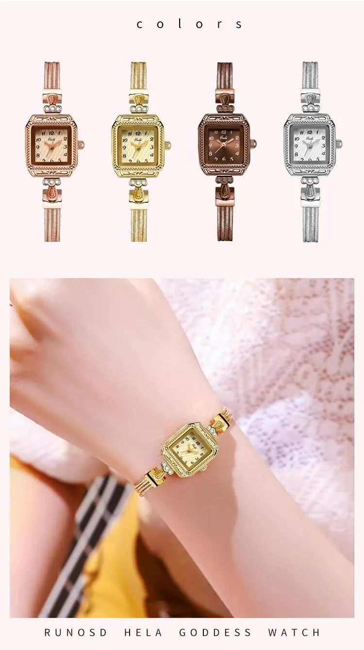 Women��s Watch Arabic Numerals Dial Elegant Dress guarantee integration Waterproof Quartz Bracelet Ladies Watch Easy to Read Gosasa Retro Classic Square 