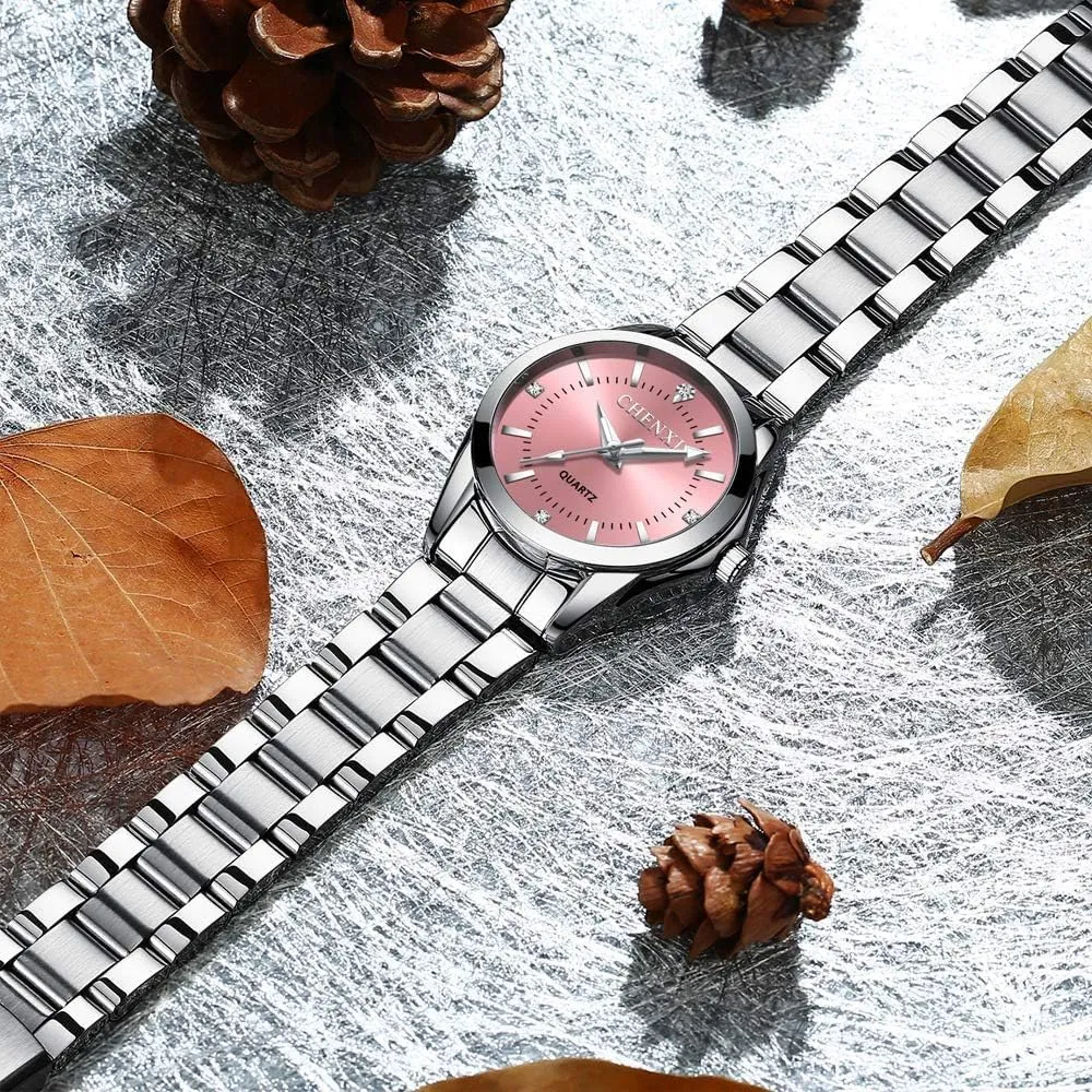 Women's Watch innovator fearsome paramount Quartz Stainless Steel Casual Business Waterproof Luminous Dress Silver Bracelet Wrist Watches Gosasa Luxury 