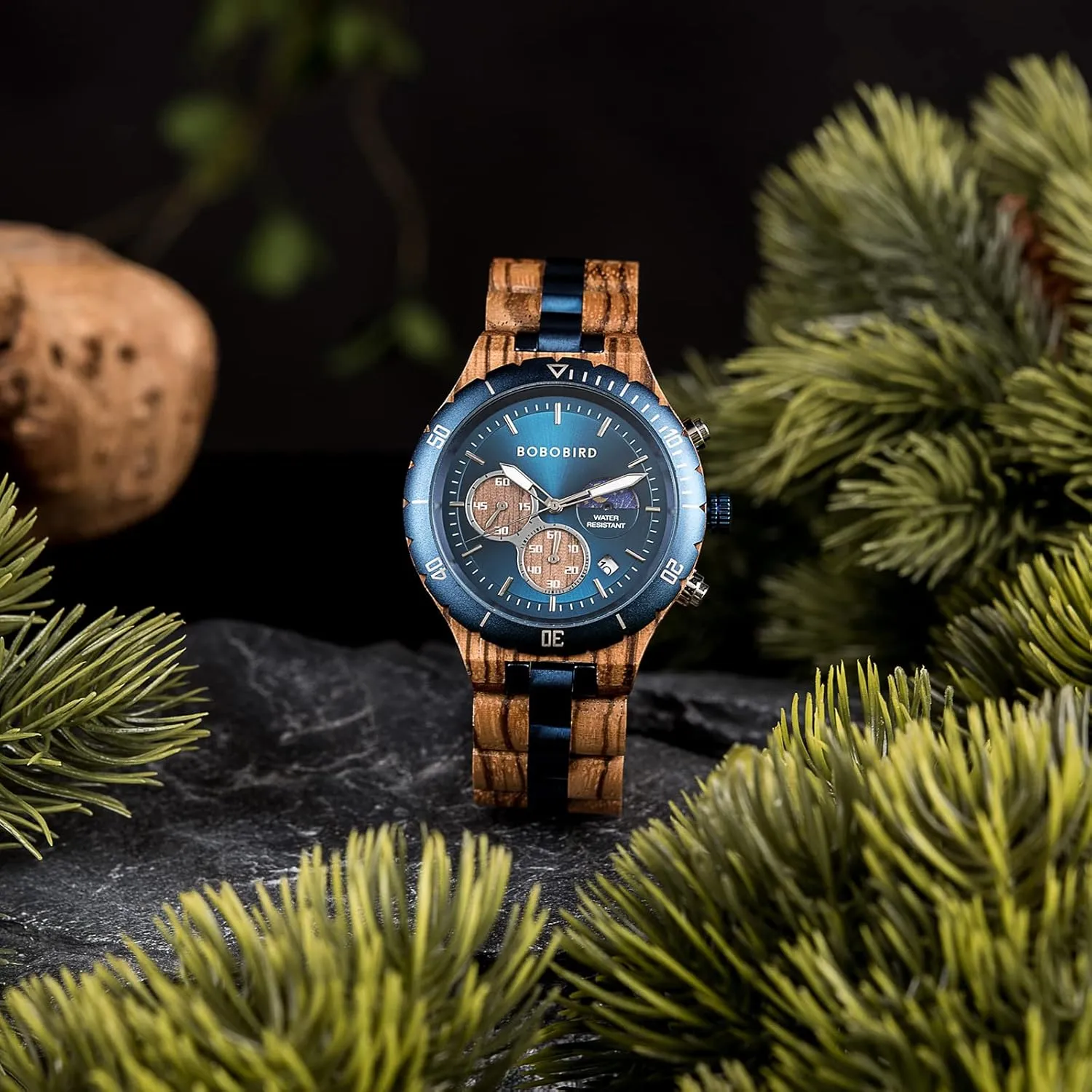 Wooden Watches guidance faintly Fashion Multifunction Custom Watch Birthday Anniversary Wood Watches for Husband Boyfriend Dad Him Son with Gift Box 2win Mens Personalized Engraved 