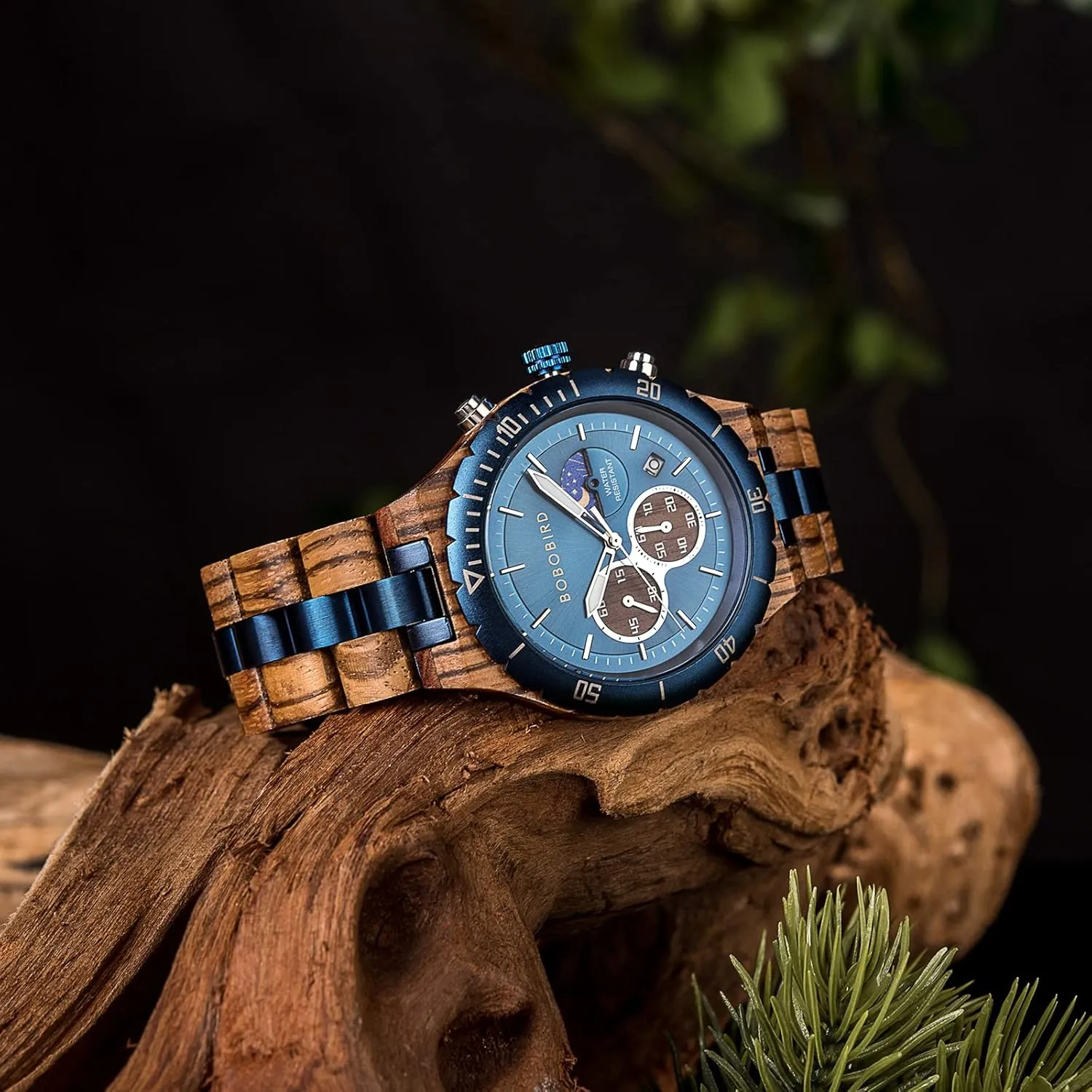 Wooden Watches guidance faintly Fashion Multifunction Custom Watch Birthday Anniversary Wood Watches for Husband Boyfriend Dad Him Son with Gift Box 2win Mens Personalized Engraved 