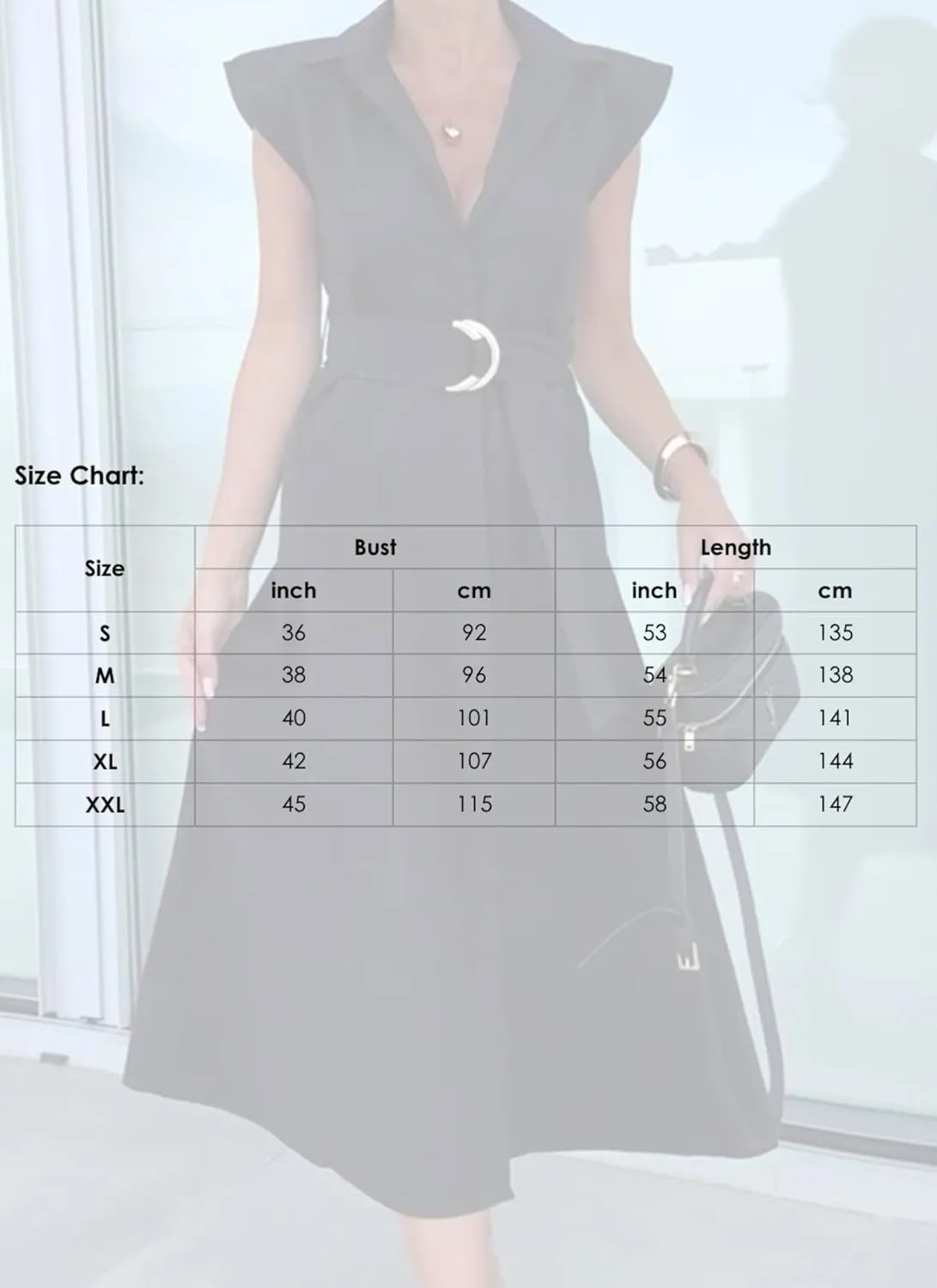Work manufacture mobile cinema Maxi Dress Women's Summer Business Dresses Formal Sleeveless Black V Neck A-Line Dress Casual Tie Waist Office 