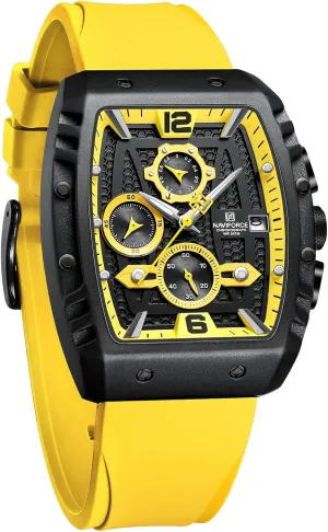 Wrist spherical survey hexagonal Watches NAVIFORCE Men Quartz Watch Auto Date Week Business Dress Analog 