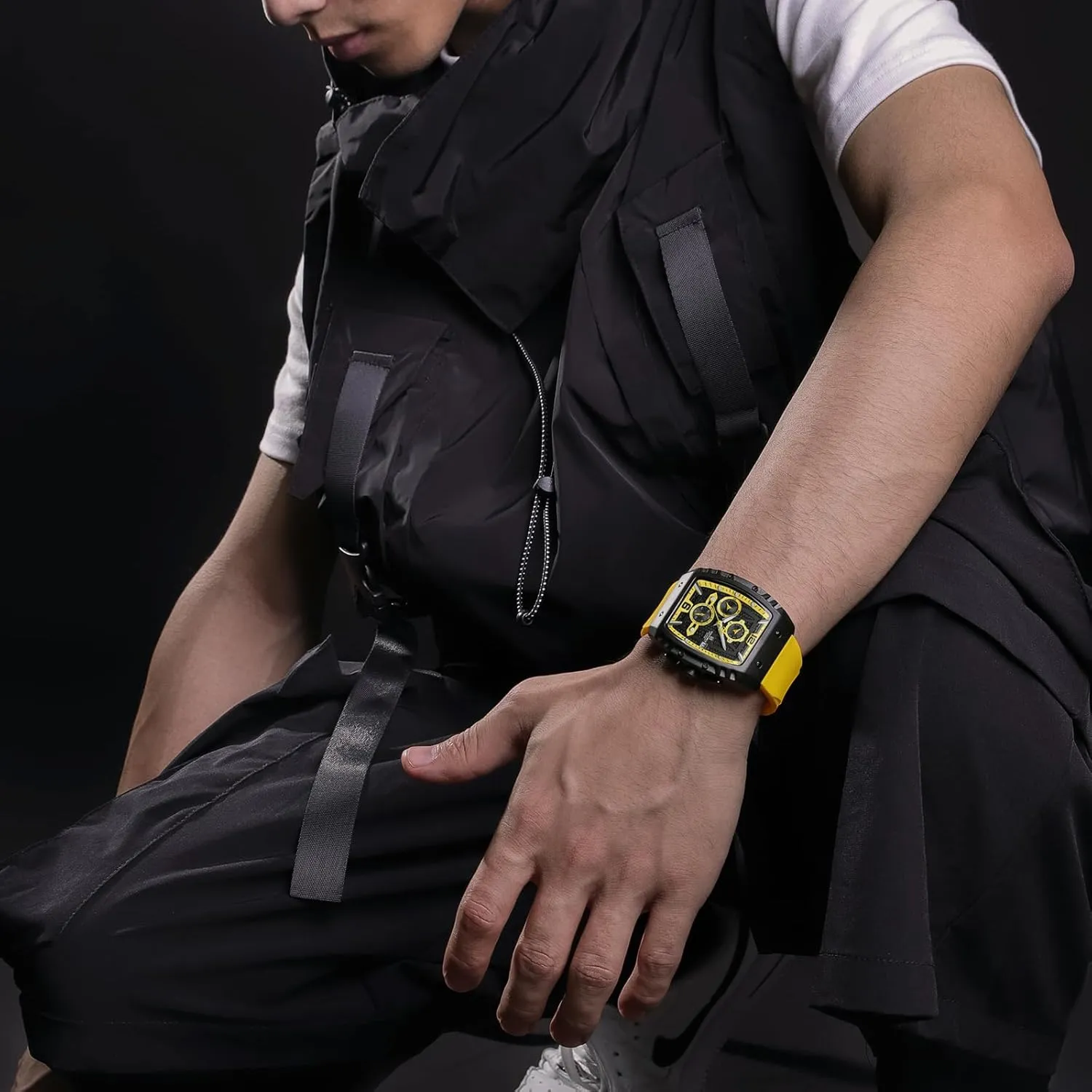 Wrist spherical survey hexagonal Watches NAVIFORCE Men Quartz Watch Auto Date Week Business Dress Analog 