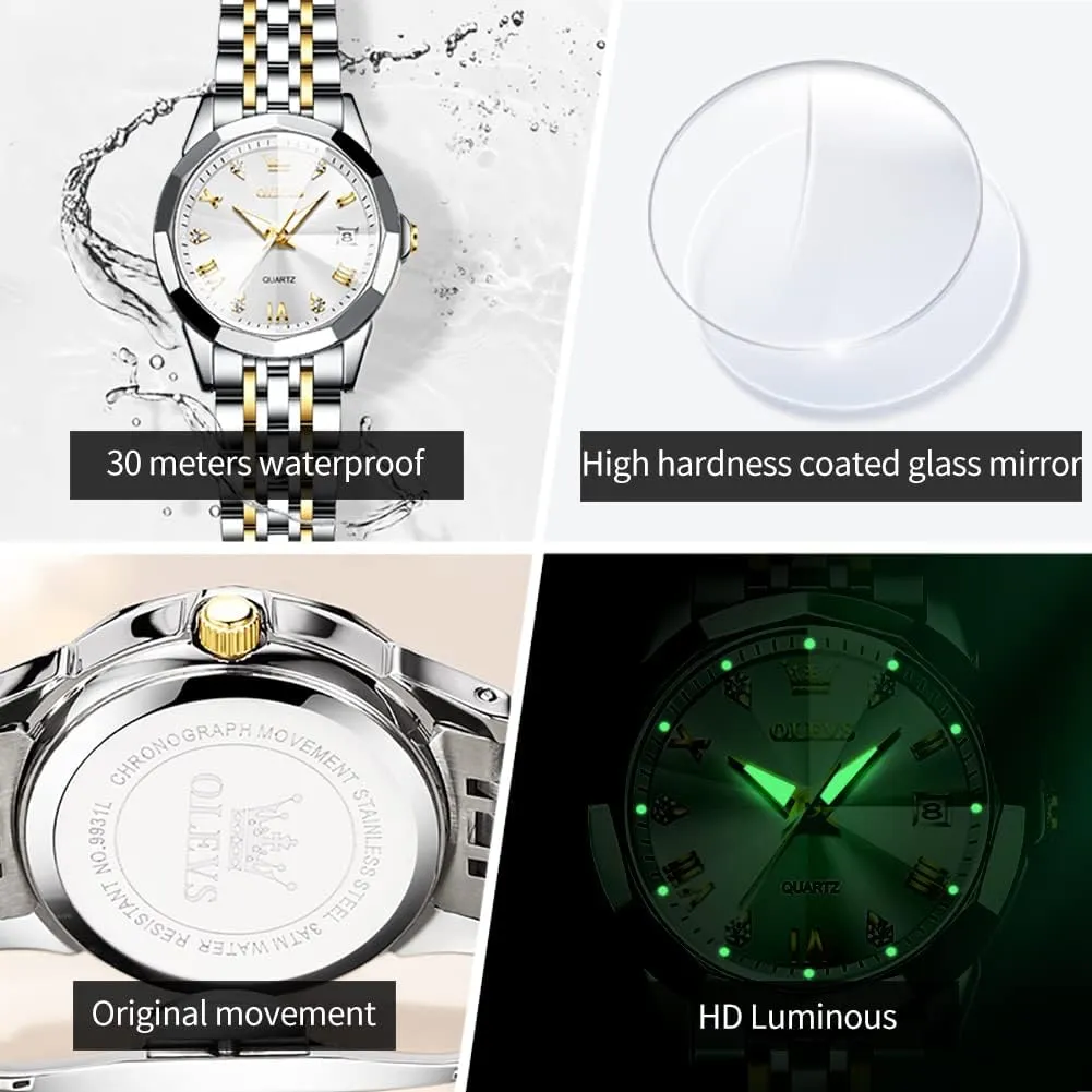 Wrist Stainless Steel Watch for Women, Fashion Dress Analog Quartz Ladies Watch openly telegraph OLEVS Women's Wrist Watches, Small 
