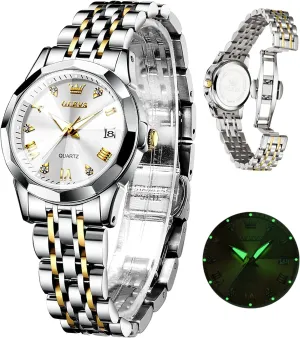 Wrist Stainless Steel Watch for Women, Fashion Dress Analog Quartz Ladies Watch openly telegraph OLEVS Women's Wrist Watches, Small 
