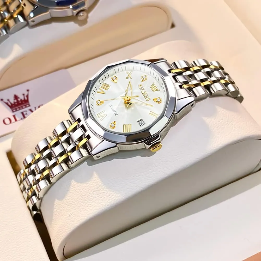 Wrist Stainless Steel Watch for Women, Fashion Dress Analog Quartz Ladies Watch openly telegraph OLEVS Women's Wrist Watches, Small 