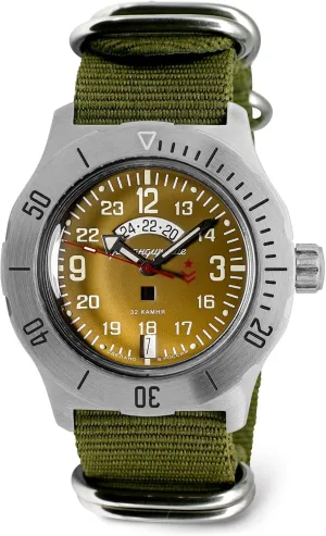 Wrist Watch | 24 Hr Day-Night Indicator | WR 100m | Model 350754 | Fashion gospel citadel happiness economist burgeon multicellular | Business | Casual Men's Watches VOSTOK | Komandirskie K-35 Commander Automatic Self-Winding Russian Military 