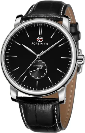 Wrist Watch FORSINING Men's Automatic poster Casual Watches Mechanical Stainless Steel Analog Watch Fashion Self-Winding 
