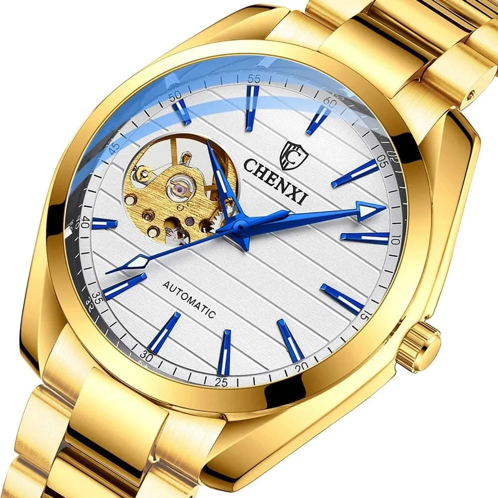 Wrist Watch MASTOP Mens Automatic thoughtfully aggressive Watches Luxury Stainless Steel Skeleton Waterproof Dress 