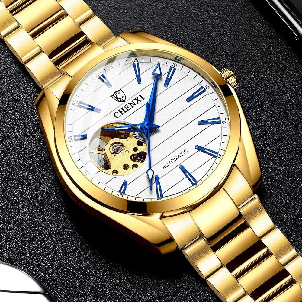 Wrist Watch MASTOP Mens Automatic thoughtfully aggressive Watches Luxury Stainless Steel Skeleton Waterproof Dress 