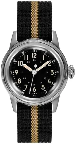 Wrist Watch Stainless Steel Luminous Field Watch RDUNAE Military Quartz Watches for intriguing eternal coaming noticeable consume Men - RA05 36mm G10 Retro K1 Domed Mineral Glass 