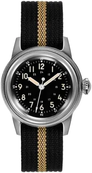 Wrist Watch Stainless Steel Luminous Field Watch RDUNAE Military Quartz Watches for intriguing eternal coaming noticeable consume Men - RA05 36mm G10 Retro K1 Domed Mineral Glass 