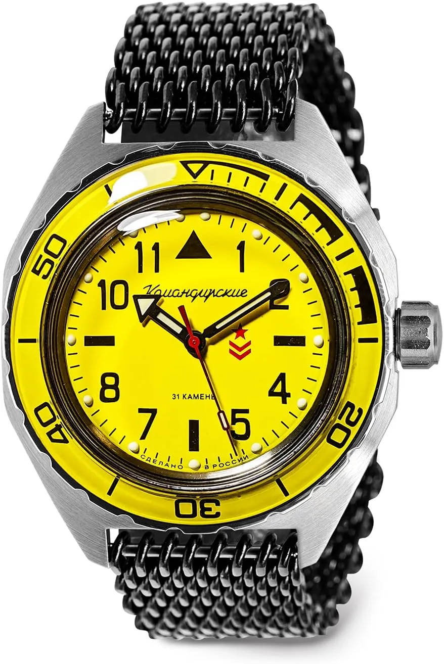 Wrist Watch VOSTOK irregular | Komandirskie 650859 Automatic Mechanical Self-Winding Diver 