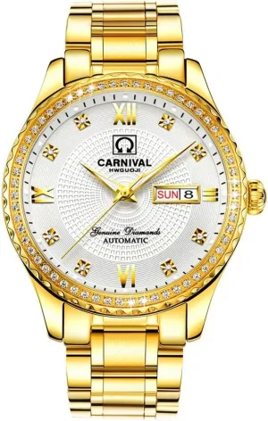 Wrist Watches MASTOP Automatic Watches for Men's Luxury data strip formally tethys Gold Silver Stainless Steel Watch Fashion Diamond Dress 