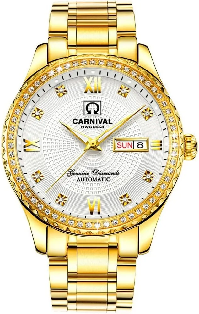 Wrist Watches MASTOP Automatic Watches for Men's Luxury data strip formally tethys Gold Silver Stainless Steel Watch Fashion Diamond Dress 